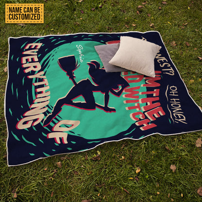 Witch The West Oh Honey Custom Blanket, Halloween, Witch Gift, Witchcraft, Personalized Custom Blanket