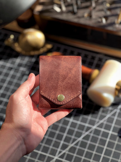 Full Grain Leather Wallet Card Holder: Handmade Minimalist Wallet