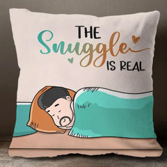 The Snuggle Is Real, Oreiller personnalisé, cadeaux personnalisés pour les amoureux des chiens