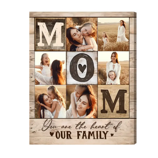 Mom Photo Collage Poster, Personalized Christmas Gift For Mom, Mom’s Birthday Photo Gift