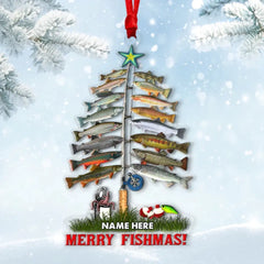 Ornement De Noël Personnalisé Pêche Joyeux Fishmas