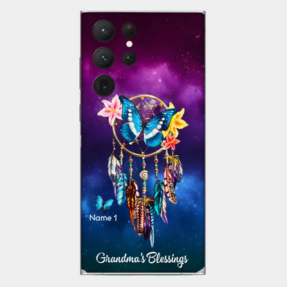 Butterfly Dreamcatcher Grandma's Blessings Nana Mommy Personalized Phone case