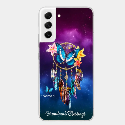 Butterfly Dreamcatcher Grandma's Blessings Nana Mommy Personalized Phone case