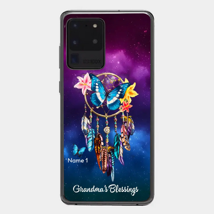 Butterfly Dreamcatcher Grandma's Blessings Nana Mommy Personalized Phone case