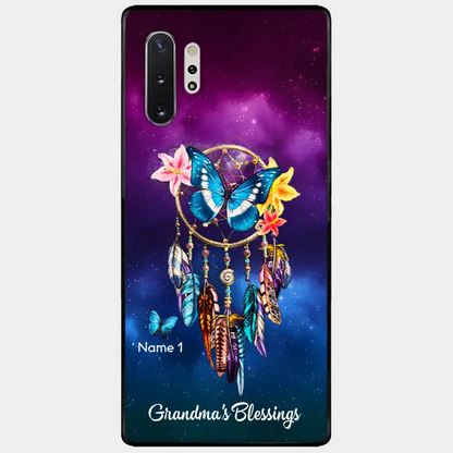 Butterfly Dreamcatcher Grandma's Blessings Nana Mommy Personalized Phone case