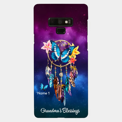Butterfly Dreamcatcher Grandma's Blessings Nana Mommy Personalized Phone case