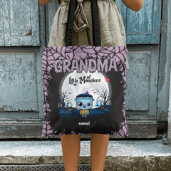 Grand-mère des petits monstres - Sac fourre-tout personnalisé personnalisé - Cadeau d'Halloween pour grand-mère, maman