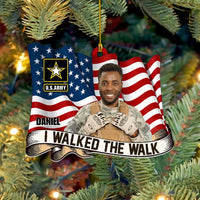 Custom Photo Branch Rank Personalized Ornament Gift For Military Veteran copy