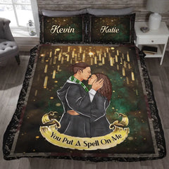 You Put A Spell One Me, Ensemble de lit quilt personnalisé, Cadeaux pour lui - Cadeaux pour elle