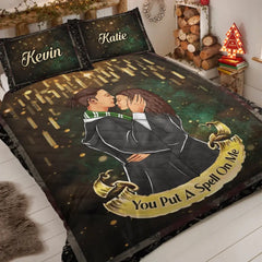 You Put A Spell One Me, Ensemble de lit quilt personnalisé, Cadeaux pour lui - Cadeaux pour elle