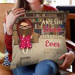 Reading Chibi Girl Just A Girl Who Loves Books - Oreiller personnalisé personnalisé