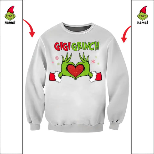 Gift For Family, Personalized 3D Hoodie, Christmas Green Monster Family Hoodie, Christmas Gift