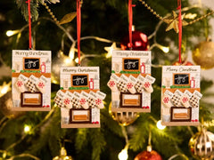 Décoration de Noël familiale personnalisée| Ornement de bas de Noël| Bas sur cheminée| Cadeau de Noël| Ornements d’arbre de Noël