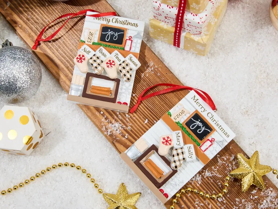 Personalized Family Christmas Decoration|Christmas Stocking Ornament|Stockings On Fireplace|Christmas Gift|Christmas Tree Ornaments