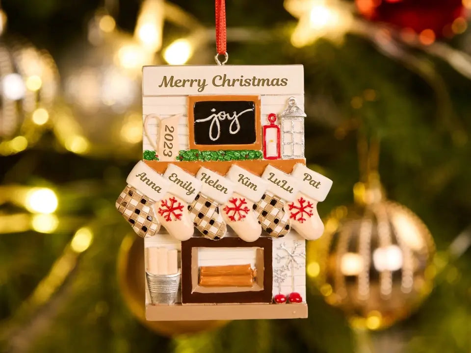 Personalized Family Christmas Decoration|Christmas Stocking Ornament|Stockings On Fireplace|Christmas Gift|Christmas Tree Ornaments