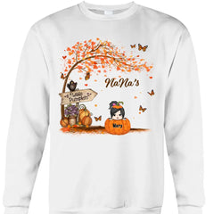 Nana's Little Pumpkin Autumn Sweat-shirt personnalisé pour grand-mères