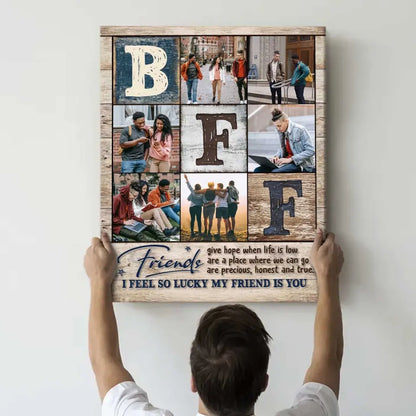 Best Friend Photo Collage Print, Personalized Birthday Gifts for Best Friend, Gift For Bff