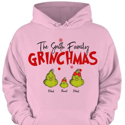 Gift For Family, Personalized Grinch Family Shirt - Hoodie - Sweatshirt, Family Xmas Shirt, Christmas Gift