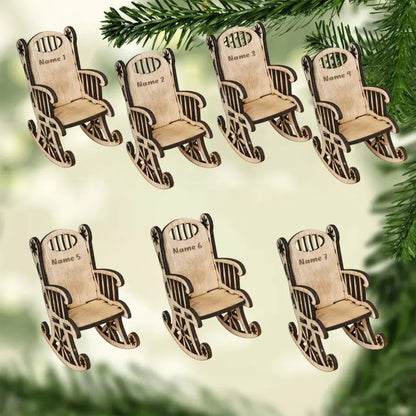 Christmas In Heaven With Chair - Personalized Custom Candle Holder