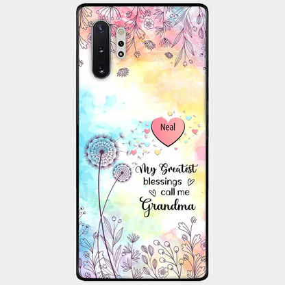 My Greatest Blessings call me Grandma Mommy Nana Auntie Dandelions Personalized Phone Case