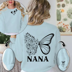 Personalized Grandma/Mom Kids Butterfly Sweatshirt