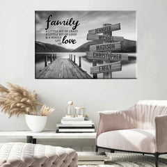 RIVER PIER UN PEU TOUT D'AMOUR AFFICHE SUR TOILE PREMIUM MULTI-NOMS