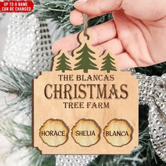 Ferme d’arbres de Noël - Ornement en bois personnalisé, cadeau pour Noël