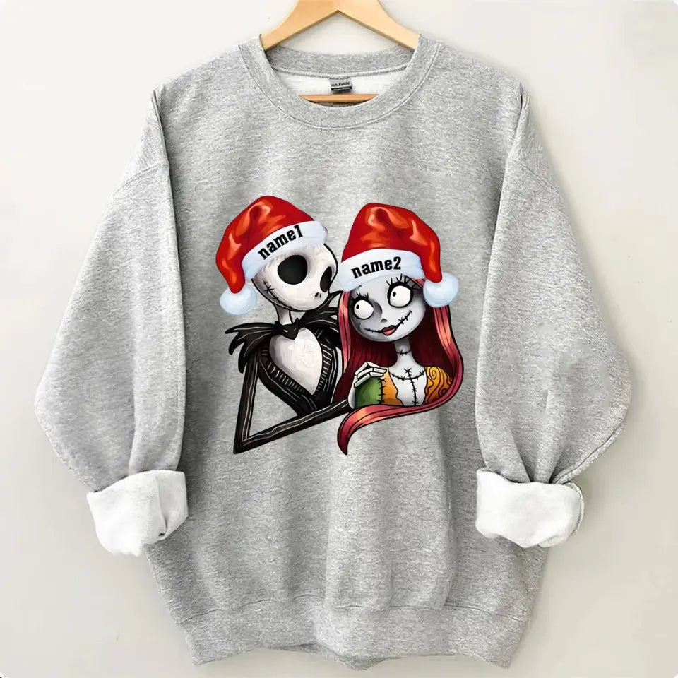 Ghost Couple with Name, Skull Personalized Sweatshirt