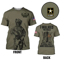 Walked The Walk, Military Custom Division - T-shirts personnalisés pour anciens combattants - Cadeaux de la Journée des anciens combattants pour papa et grand-père