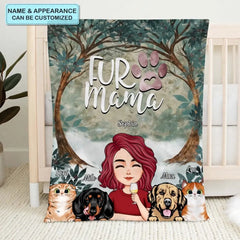 Couverture personnalisée - Cadeau pour maman - Fur Mama 