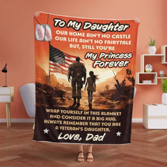 Veteran's Daughter - Personalized Blanket - 50% OFF