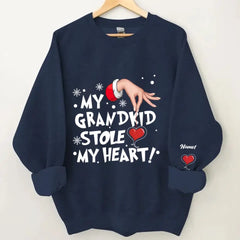 Mes petits-enfants ont volé mon cœur Grand-mère Sweat-shirt de Noël personnalisé