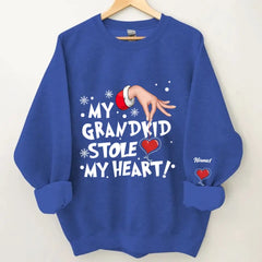 Mes petits-enfants ont volé mon cœur Grand-mère Sweat-shirt de Noël personnalisé