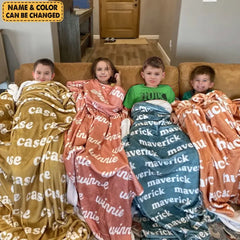 Couverture personnalisée avec nom personnalisé pour bébé, enfants, jeunes, adultes 