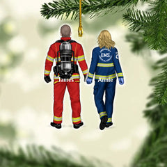 Sauvez les vies des pompiers/ambulanciers/infirmières/policiers/militaires ensemble - ornements acryliques personnalisés, cadeaux de couple, meilleurs amis