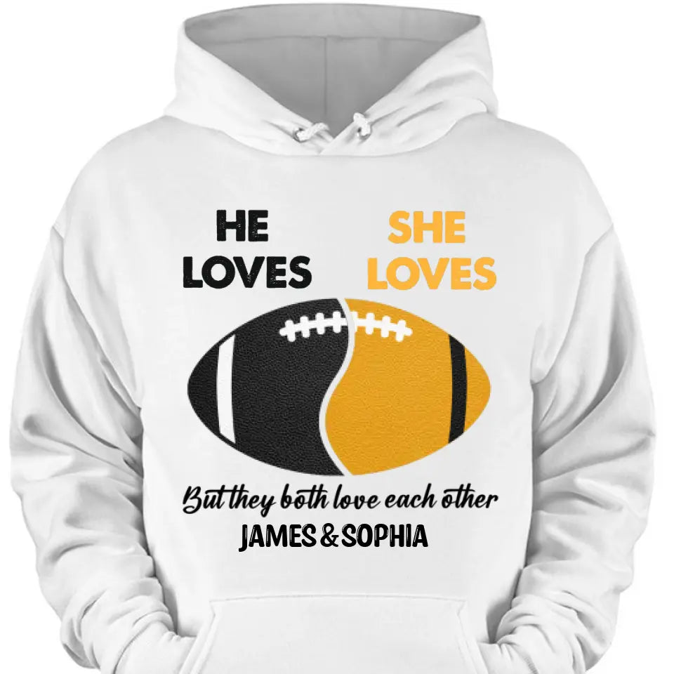 American Football Fans Love Each Other - Personalized Shirt - Hoodie - Sweatshirt Gift For Couple