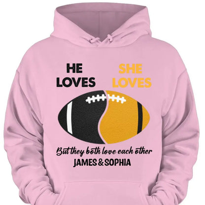 American Football Fans Love Each Other - Personalized Shirt - Hoodie - Sweatshirt Gift For Couple