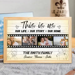 Personalized This Is Us Our Life Our Story Our Home Framed Canvas Print