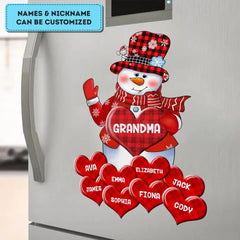 Coeurs de grand-mère de Noël - Décalcomanie personnalisée personnalisée - Noël, cadeau d’hiver pour grand-mère, maman