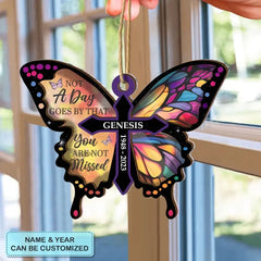 Forever In My Heart - Ornement personnalisé personnalisé Suncatcher Layer Mix - Cadeau commémoratif pour la famille, les membres de la famille