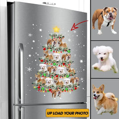 Téléchargez votre photo de chien et de chat personnalisée, impression de décalcomanies d'arbre de Noël