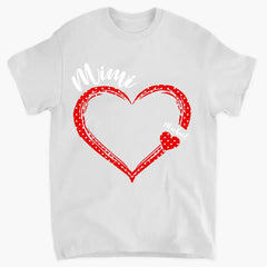 Personalized grandma Nana Mommy aunt child name heart-shaped clothes