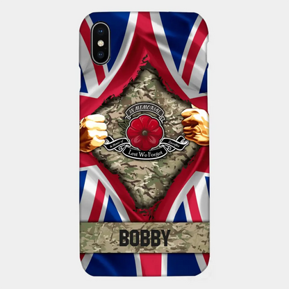 Personalized British Soldier Phone Case