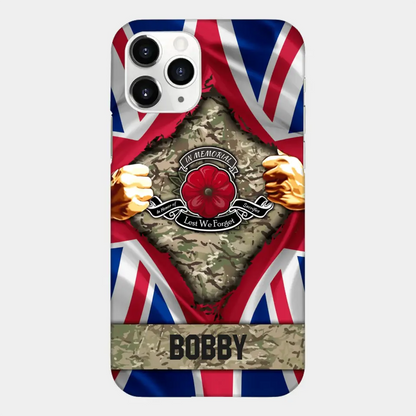 Personalized British Soldier Phone Case