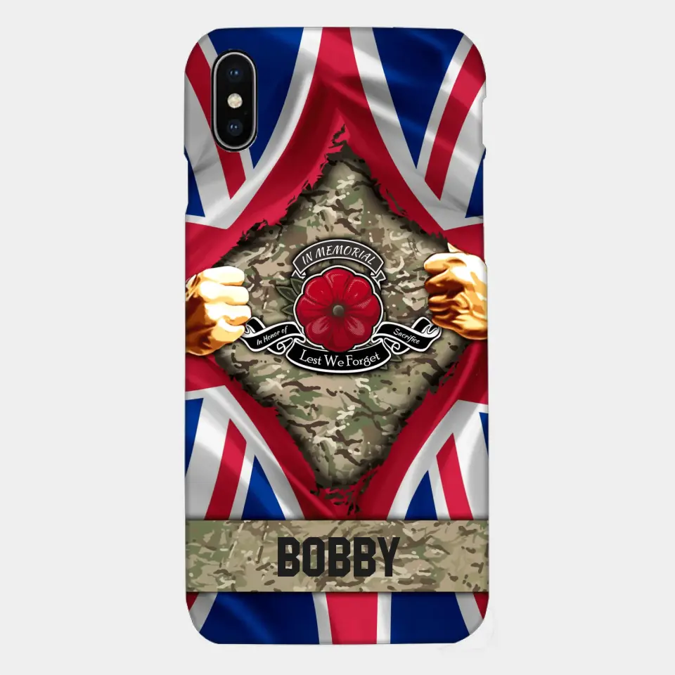 Personalized British Soldier Phone Case