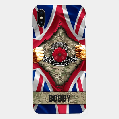 Personalized British Soldier Phone Case