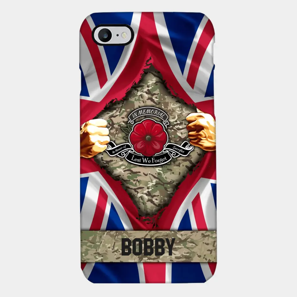 Personalized British Soldier Phone Case