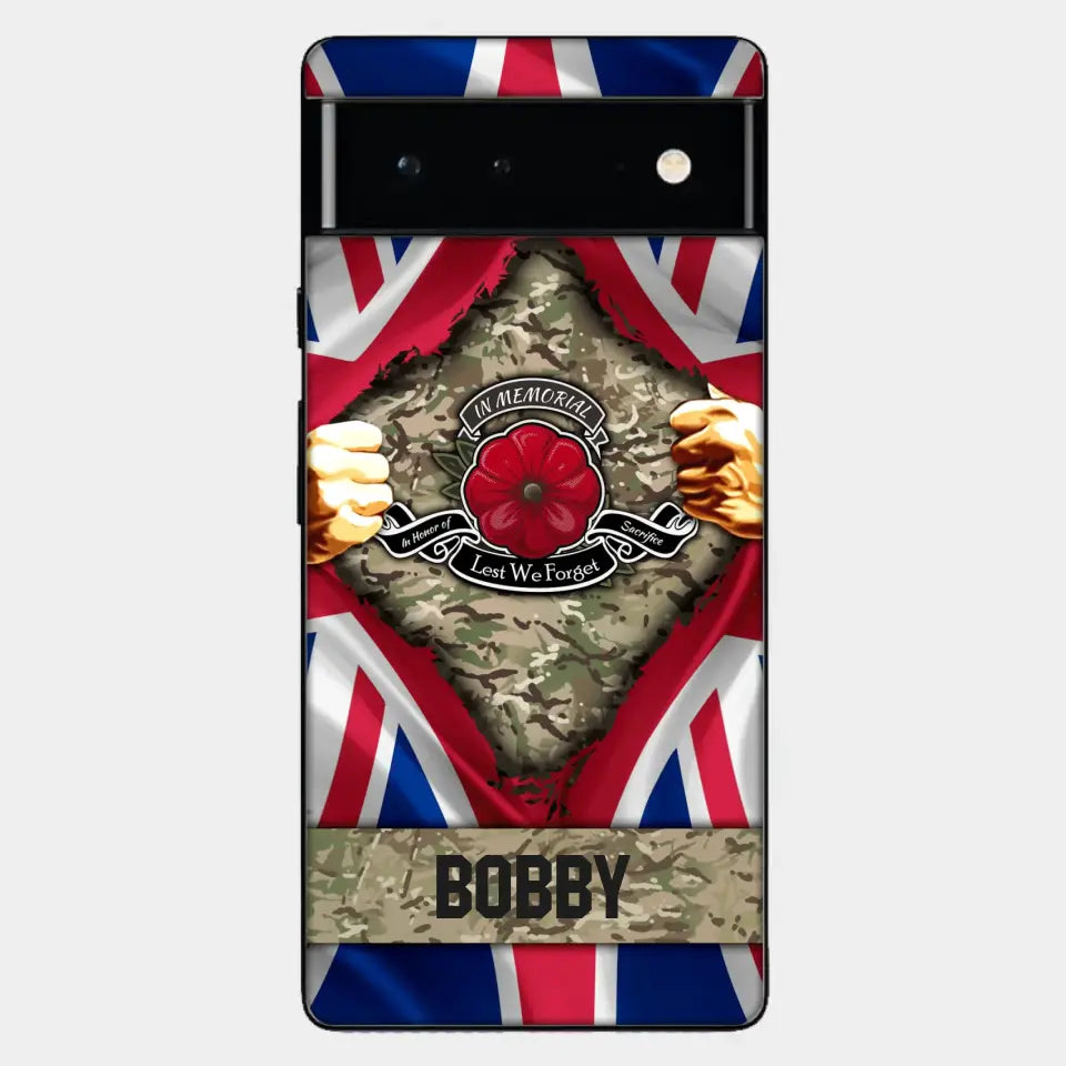 Personalized British Soldier Phone Case