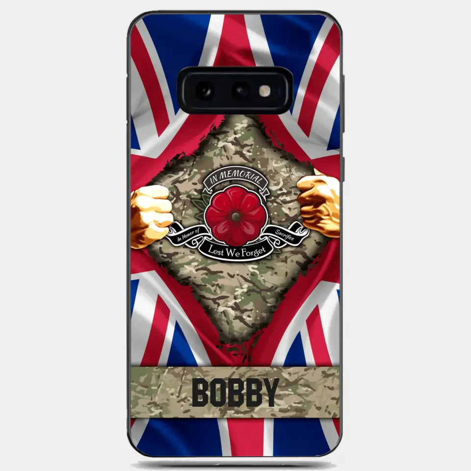Personalized British Soldier Phone Case