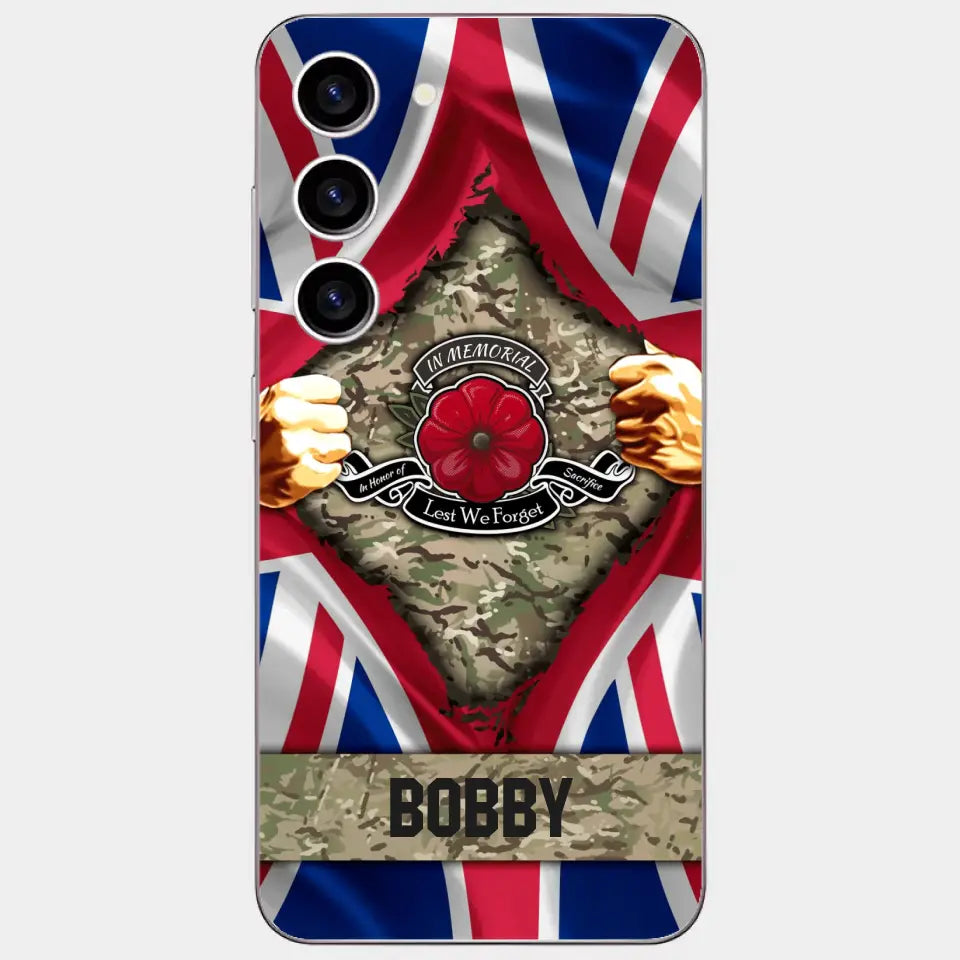 Personalized British Soldier Phone Case